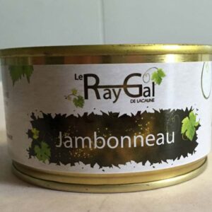 Conserve de jambonneau Le-raygal-charcuterie, spécialité traditionnelle du Tarn sur fond clair