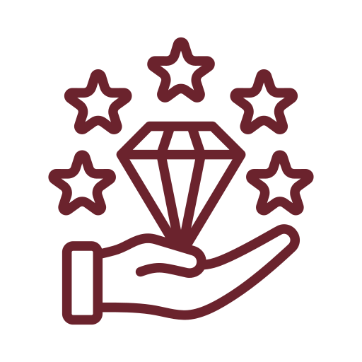 Main tenant un diamant avec étoiles, symbolisant l’excellence Le-raygal-charcuterie dans le Tarn